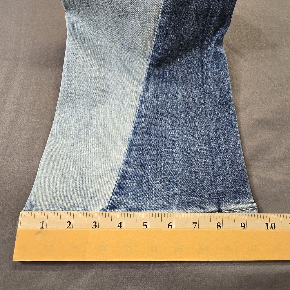 True Religion Joey Mid Rise Two-tone Flap Flare Womens Jeans Size 28 NEW - Picture 9 of 16